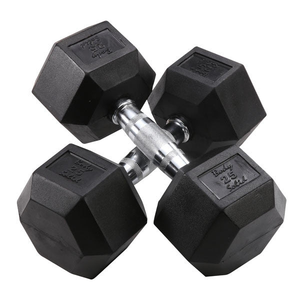 Body Solid SDR Rubber Coated Dumbbells by Body Basics